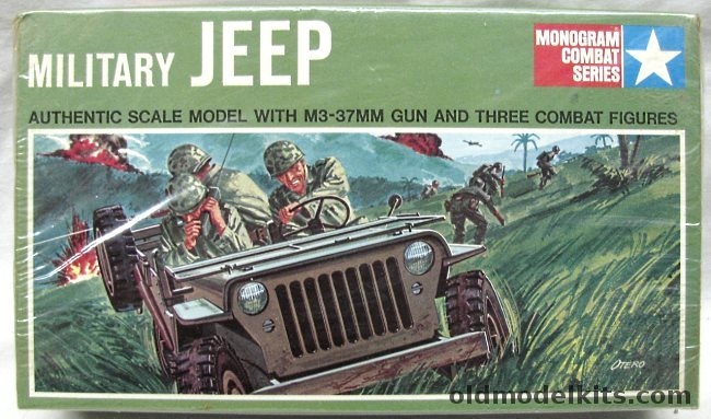 Monogram 1/35 Military Jeep with M3 37MM Gun and 3 Soldiers, PM153-100 plastic model kit